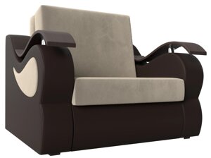 Кресло-кровать Меркурий 60, микровельвет, бежевый, коричневый