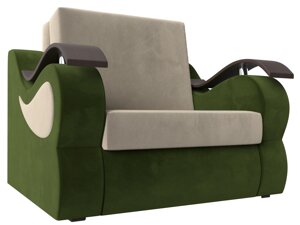 Кресло-кровать Меркурий 60, микровельвет, бежевый, зеленый