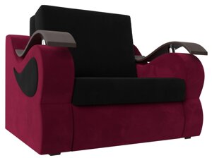 Кресло-кровать Меркурий 60, микровельвет, черный, бордовый