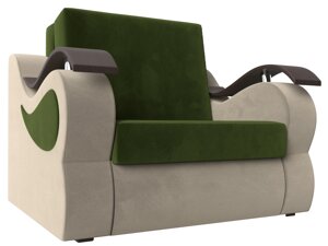 Кресло-кровать Меркурий 60, микровельвет, зеленый, бежевый