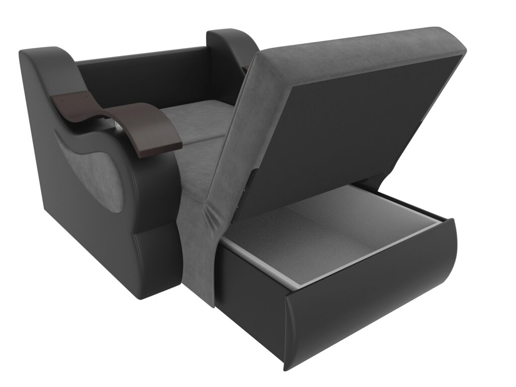 Кресло-кровать Меркурий 60 | Серый | черный от компании M-Lion мебель - фото 1