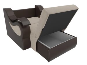 Кресло-кровать Меркурий 60, велюр, бежевый, коричневый