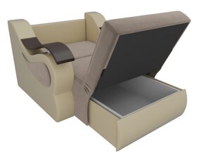 Кресло-кровать Меркурий 60, велюр, коричневый, бежевый