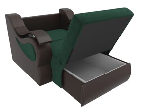 Кресло-кровать Меркурий 60, велюр, зеленый, коричневый
