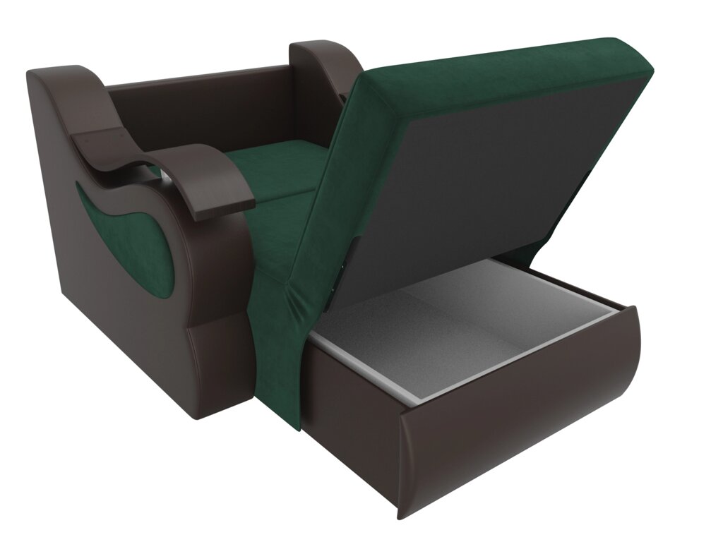 Кресло-кровать Меркурий 60 | зеленый | коричневый от компании M-Lion мебель - фото 1