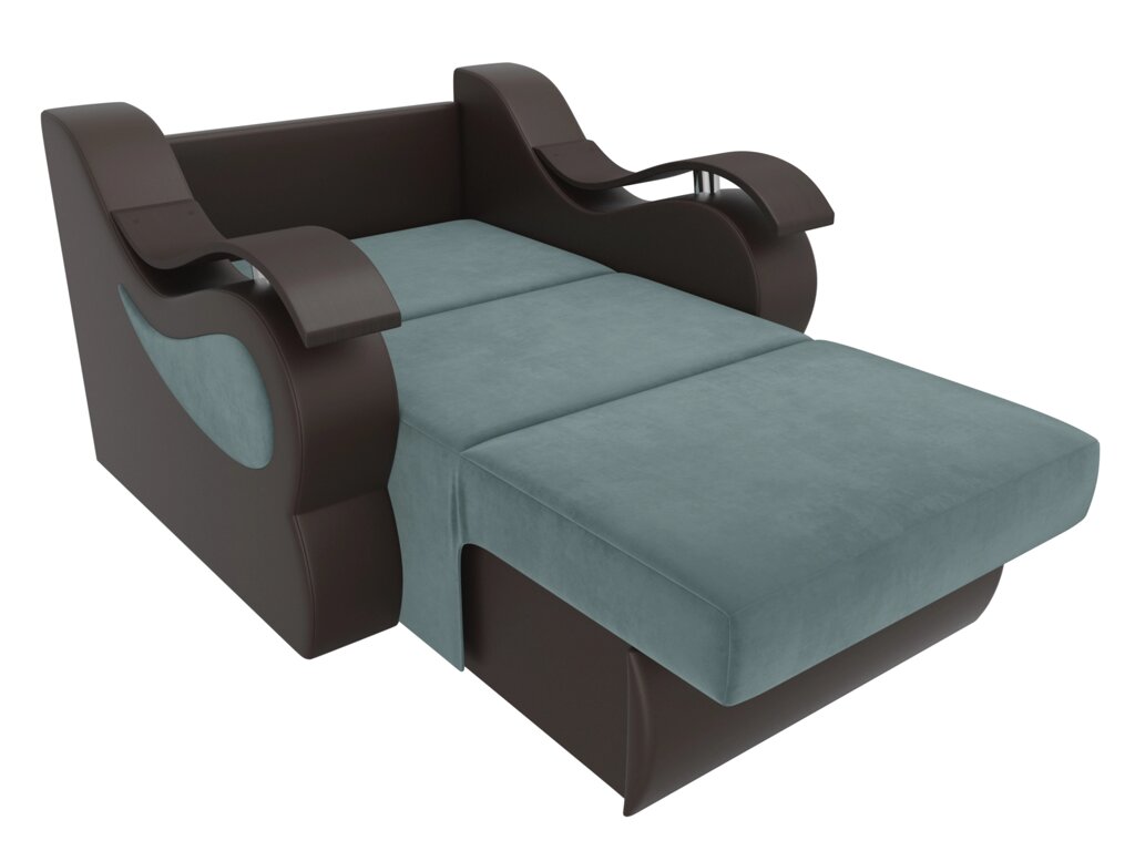 Кресло-кровать Меркурий 80 | Бирюзовый | Коричневый от компании M-Lion мебель - фото 1