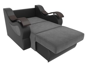 Кресло-кровать Меркурий 80, велюр, серый, черный