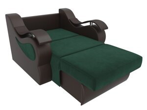 Кресло-кровать Меркурий 80, велюр, зеленый, коричневый