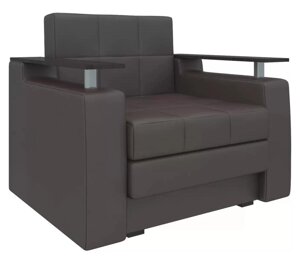 Кресло-кровать Мираж, экокожа, коричневый