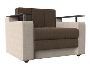 Кресло-кровать Мираж, рогожка, коричневый, бежевый
