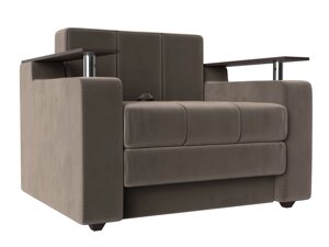 Кресло-кровать Мираж, велюр, коричневый