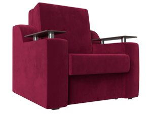 Кресло-кровать Сенатор 60, микровельвет, бордовый