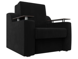Кресло-кровать Сенатор 60, микровельвет, черный