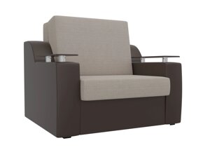 Кресло-кровать Сенатор 60, рогожка, бежевый, коричневый