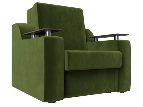 Кресло-кровать Сенатор 80, микровельвет, зеленый