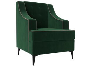 Кресло Марк, велюр, зеленый, коричневый