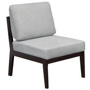 Кресло Массив мягкое ткань серый | каркас венге