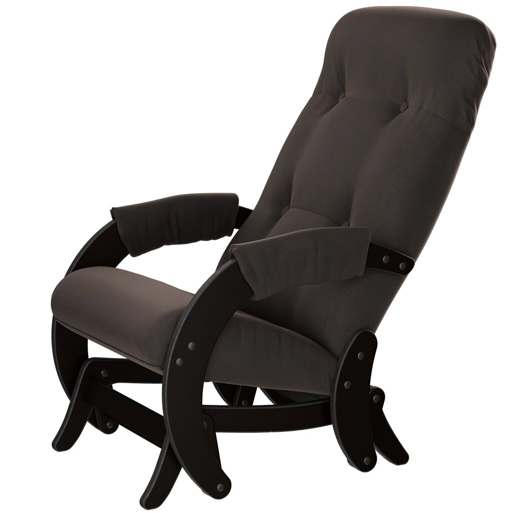 Кресло-маятник Модель 68 Ткань Макс 235 | каркас венге от компании M-Lion мебель - фото 1