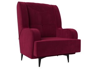 Кресло Неаполь, микровельвет, бордовый