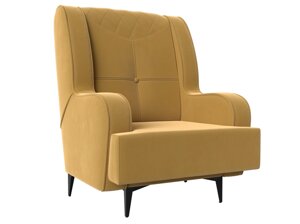 Кресло Неаполь, микровельвет, желтый