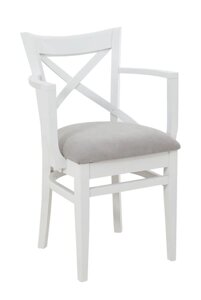 Кресло полумягкое "Соло" венское | Тон 9 Эмаль белая | ткань: Вивальди 06 |