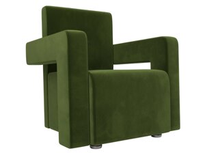 Кресло Рамос, микровельвет, зеленый