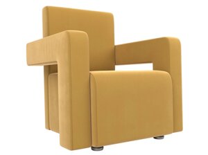 Кресло Рамос, микровельвет, желтый