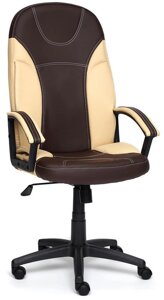 Кресло руководителя TWISTER кож-зам, коричневый-бежевый