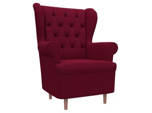 Кресло Торин Люкс, микровельвет, бордовый