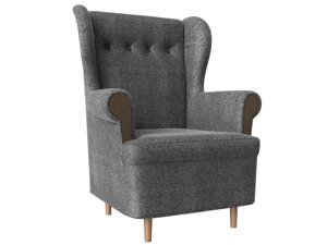 Кресло Торин, рогожка, серый, коричневый