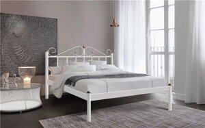 Кровать двуспальная "Розана"180х200 | металлическое основание | Белый |