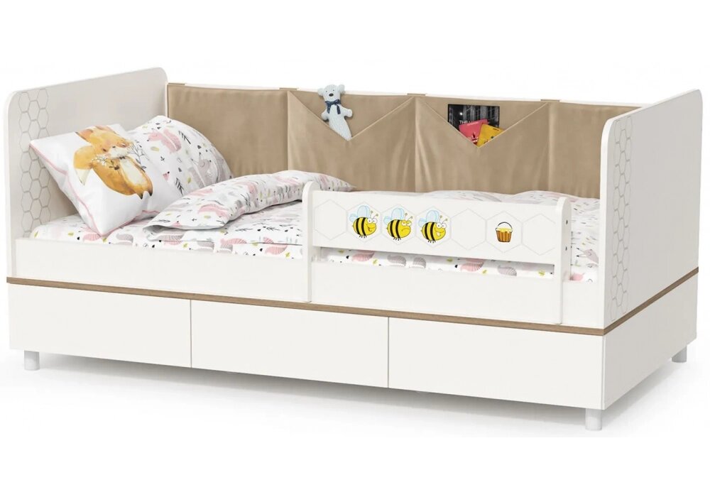 Кровать Эльга белый шагрень от компании M-Lion мебель - фото 1