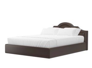 Кровать интерьерная Афина 160, экокожа, коричневый
