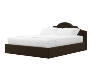 Кровать интерьерная Афина 160, микровельвет, коричневый