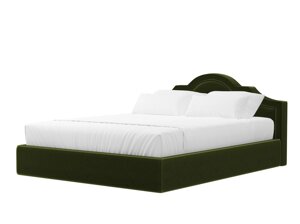 Кровать интерьерная Афина 160, микровельвет, зеленый