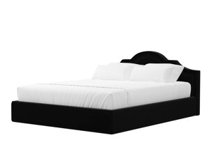 Кровать интерьерная Афина 160, велюр, черный