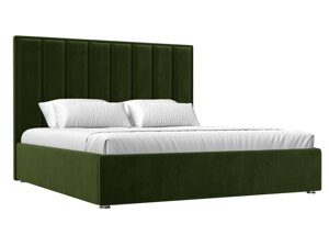 Кровать интерьерная Афродита 160, микровельвет, зеленый
