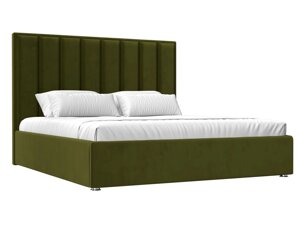 Кровать интерьерная Афродита 180, микровельвет, зеленый