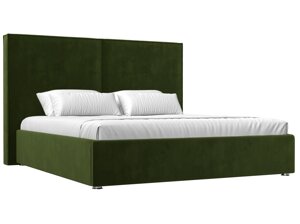 Кровать интерьерная Аура 160, микровельвет, зеленый