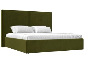 Кровать интерьерная Аура 180, микровельвет, зеленый