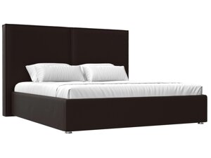 Кровать интерьерная Аура 200, экокожа, коричневый