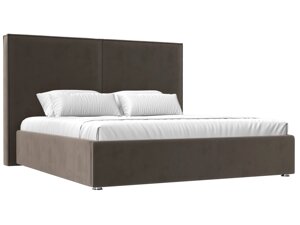 Кровать интерьерная Аура 200, велюр, коричневый