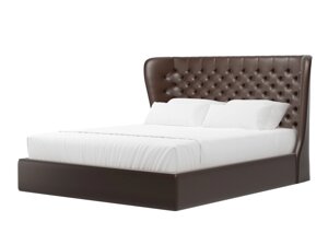 Кровать интерьерная Далия 160, экокожа, коричневый