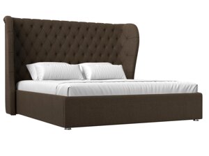 Кровать интерьерная Далия 160, рогожка, коричневый