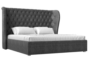 Кровать интерьерная Далия 160, рогожка, серый