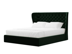 Кровать интерьерная Далия 160, велюр, зеленый