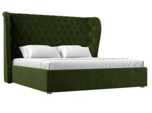 Кровать интерьерная Далия 180, микровельвет, зеленый