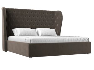 Кровать интерьерная Далия 180, велюр, коричневый