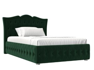 Кровать интерьерная Герда 140, велюр, зеленый