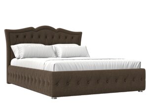 Кровать интерьерная Герда 160, рогожка, коричневый